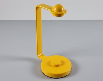 Space Age Design - Vintage GUZZINI Chef Line Yellow Plastic Kitchen Paper Towel Roll Holder - Designed By STG Studio - Italy, 1980s.