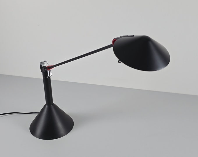 Postmodern Design - Vintage BRILLIANT LEUCHTEN Halogen Lamp Type 2449,  Memphis Style Table Lamp - Designed By Heico Linke, 1980s.