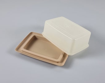 vintage Tupperware 781 Butter Dish And Cheese Keeper - Conteneur de stockage des aliments - Belgique, années 1970.