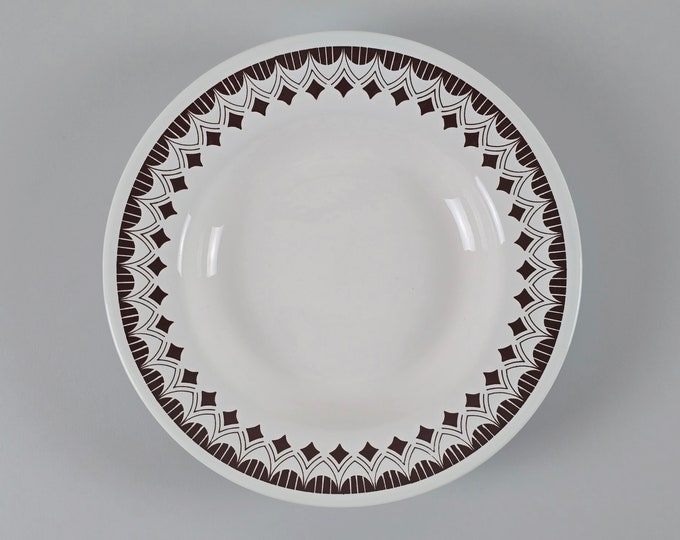 1970s Vintage Set Of 6 Vintage NUOVA FONTEBASSO Italian Ceramic Plates - Space Age Tableware & Ceramics.