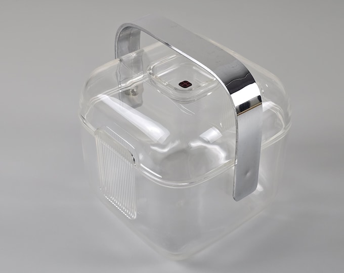 1970s Vintage GUZZINI Amanda Ice Bucket By Ambrogio Pozzi - Retro Italian Barware & Accessories.