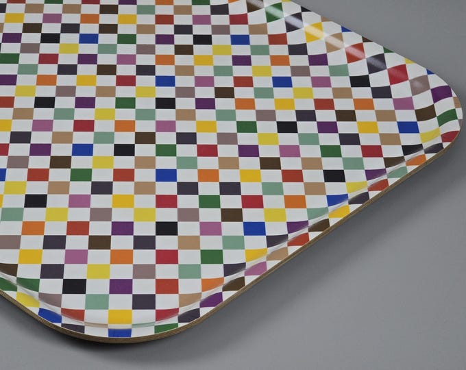 Rare Vitra Large Alexander Girard "Diamonds" Tray, Mid-Century Modern Classic Laminated Wood Serving Tray.