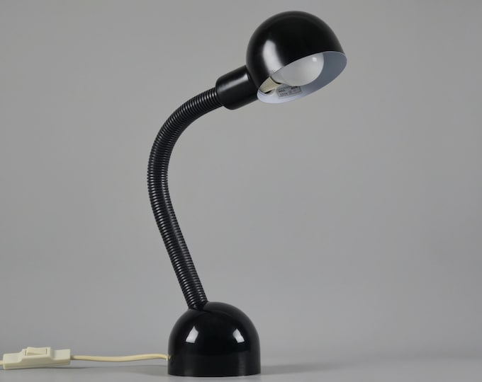 Vintage 1980s Postmodern Industrial Gooseneck Desk Lamp By Happylight Holland.