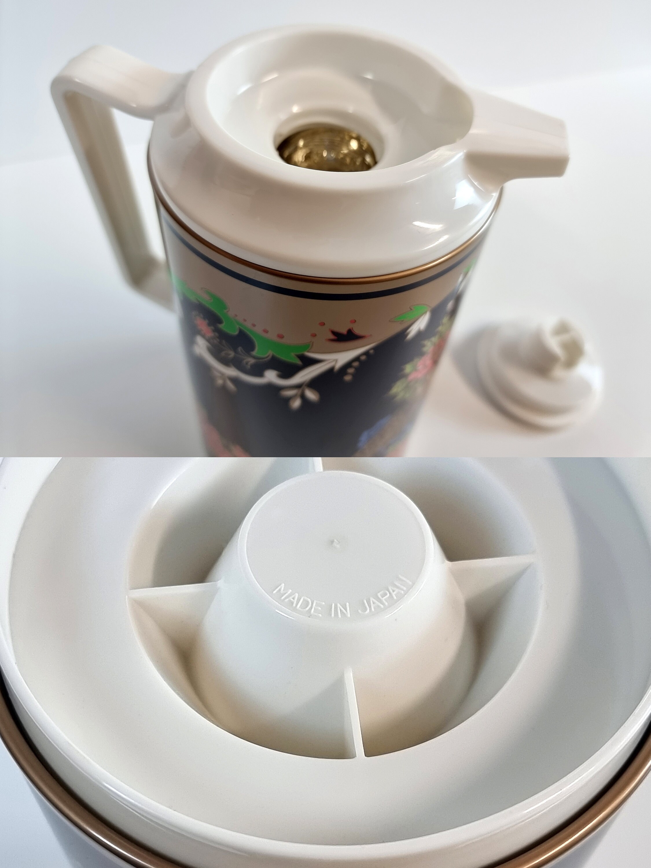 Japanese ZOJIRUSHI Elephant Thermos Teapot & Porcelain Tea Cups