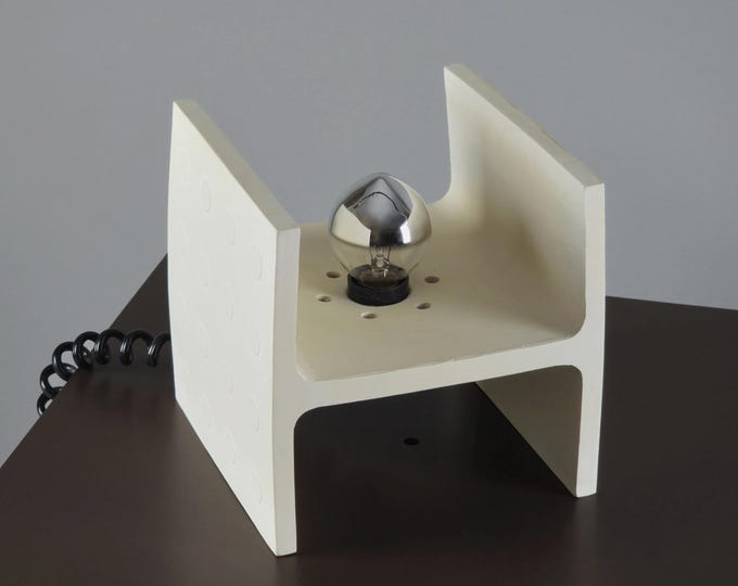 Rare 1970s Vintage FONTANA ARTE TiTi Table Lamp By Eugenio Gentili Tedeschi • Italian Space Age Design Lighting.