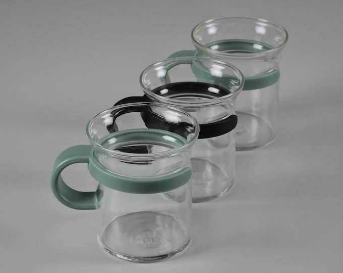 Vintage 1990s Set Of 3 Vintage BODUM Classic Mugs, Coffee Cups Set • Retro Danish Coffee Cups.