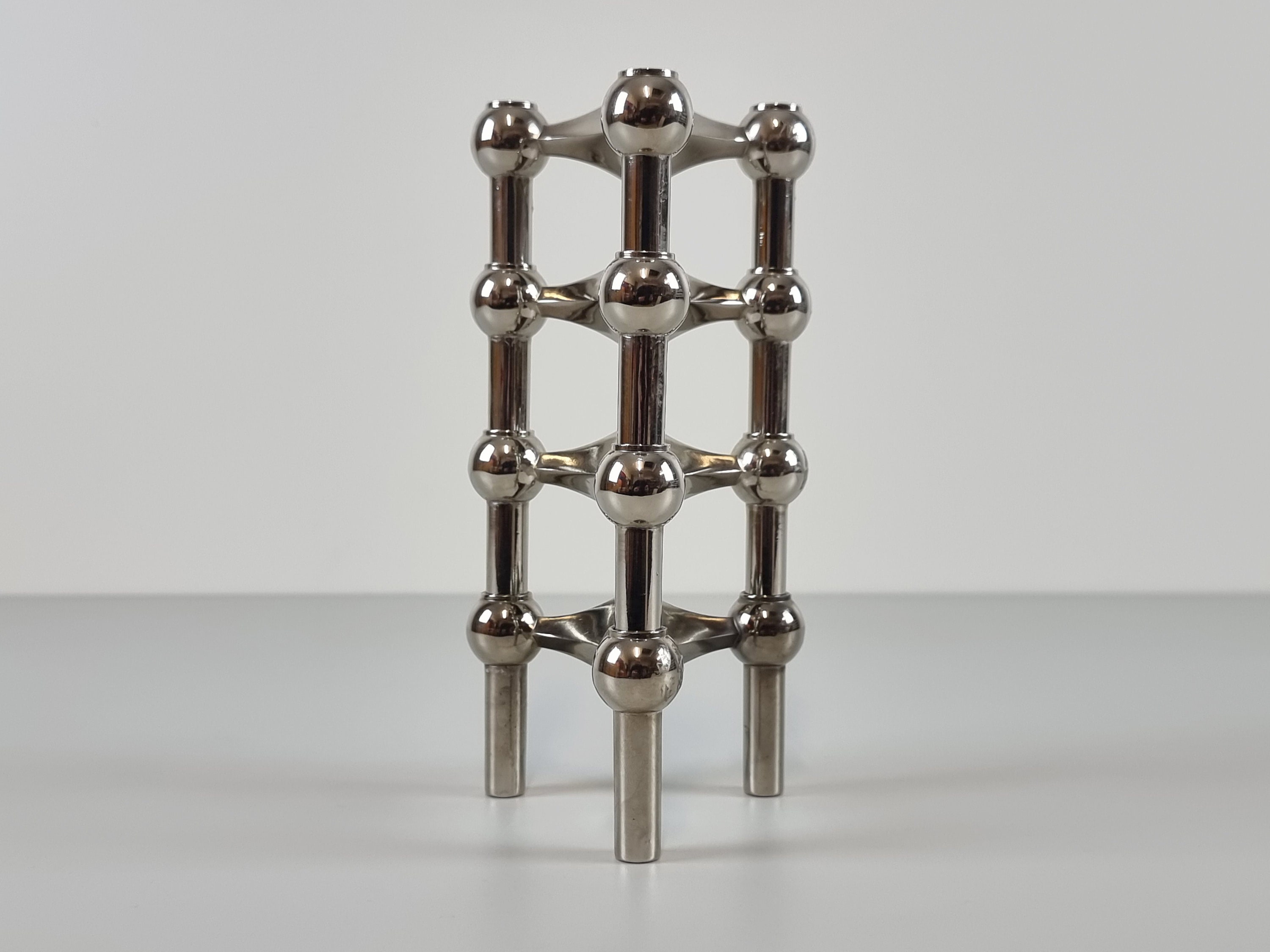 Brutalist Design Vintage Set Of 4 NAGEL Candle Holders BMF Candle Holders Designed by Werner