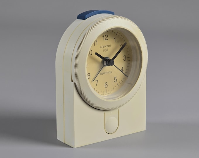 Vintage 1980s KIENZLE Postmodern Bedside Alarm Clock.