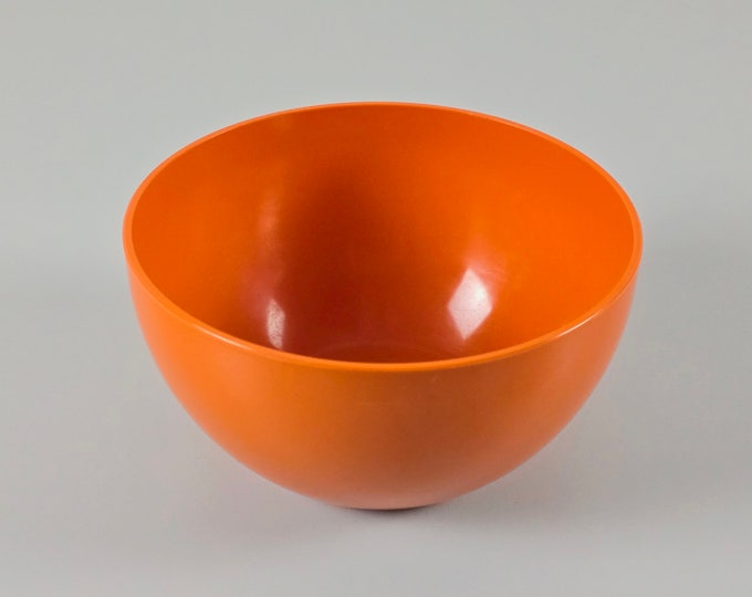 Space Age Design - Vintage MEPAL 1250 Kopenhagen Orange Melamine Bowl - Vintage Kitchenware - Denmark, 1970s.