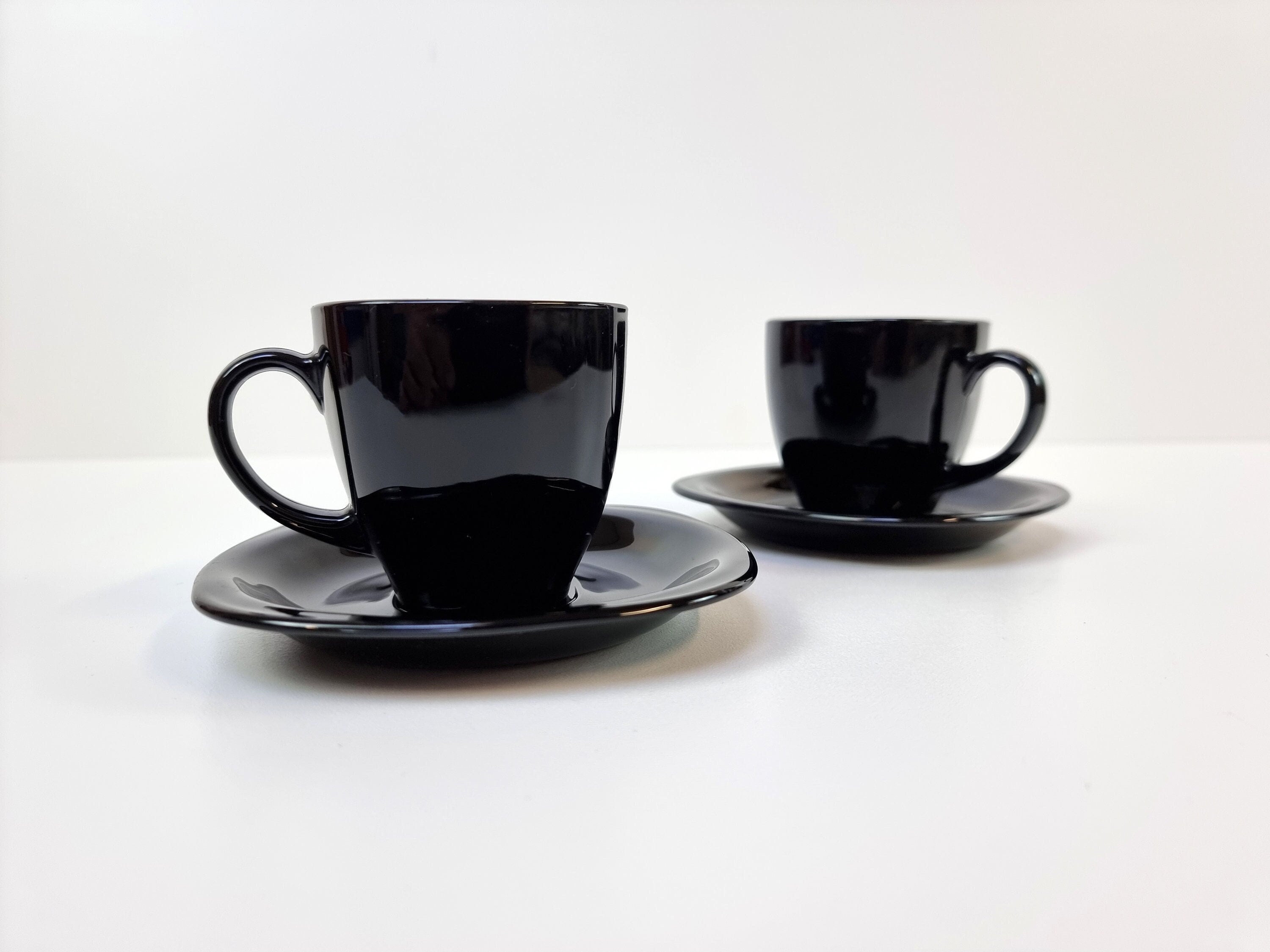 Set Of 2 Vintage ARCOROC Espresso Cups And Saucers Coffee Cups Set
