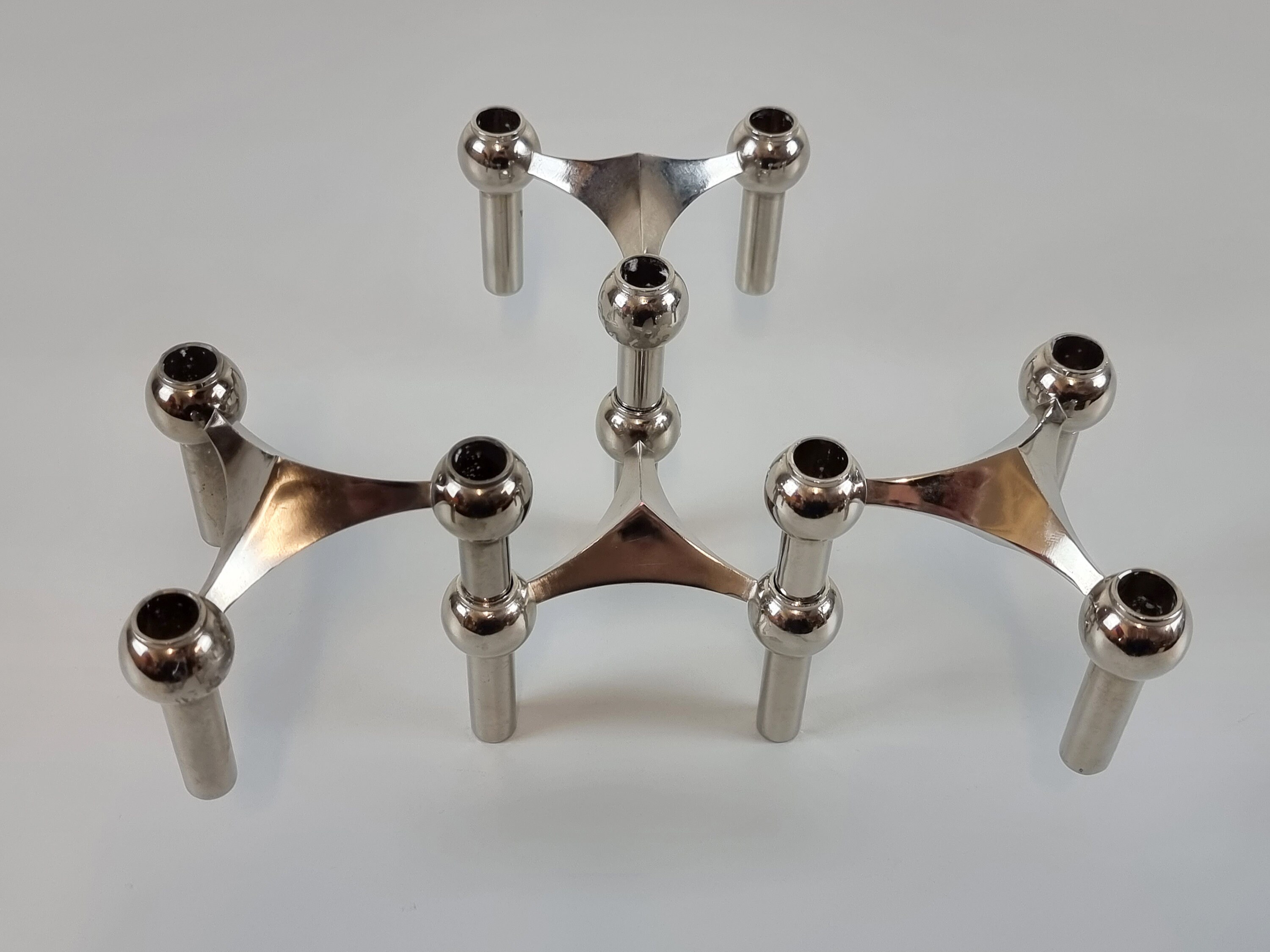 Brutalist Design Vintage Set Of 4 NAGEL Candle Holders BMF Candle Holders Designed by Werner