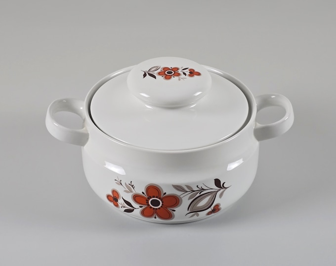 Vintage 1970s SCHUMANN ARZBERG Ceramic Soup Tureen – Floral Design Soupière – West Germany.