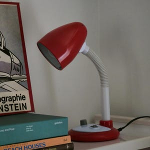 1980s Vintage FUOCO Gooseneck Table Lamp With Dimmer • Retro Spanish Flexo Desk Light.