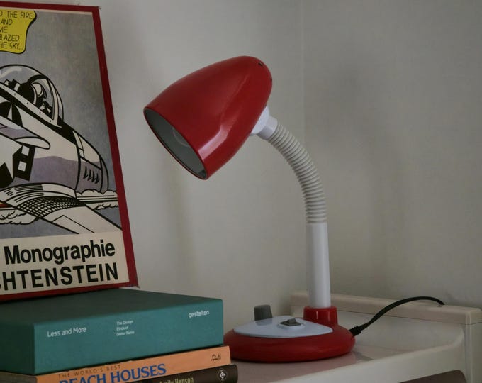 1980s Vintage FUOCO Gooseneck Table Lamp With Dimmer • Retro Spanish Flexo Desk Light.