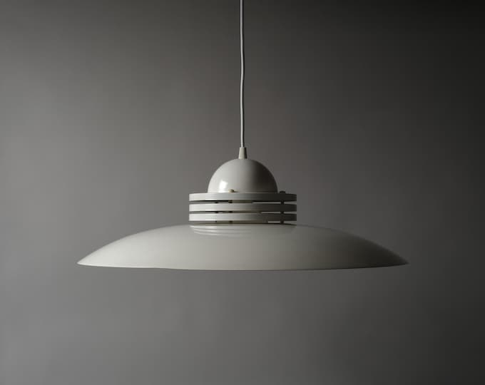 Hala Zeist UFO Flying Saucer XL Pendant Lamp, 1980s Dutch Postmodern Design.