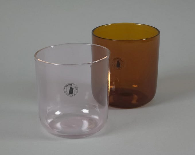 New In Box IKEA Tesammans Limited Edition Pair Of Tumbler Glasses By Raw Color.