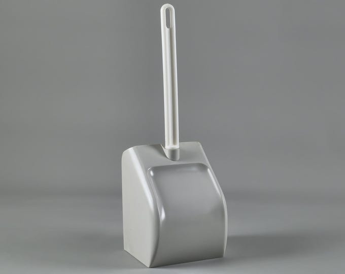 New In Box - 1970s Vintage ALLIBERT Serie Europa Grey Plastic Toilet Brush With Holder - Vintage Bathroom Accessories - France.