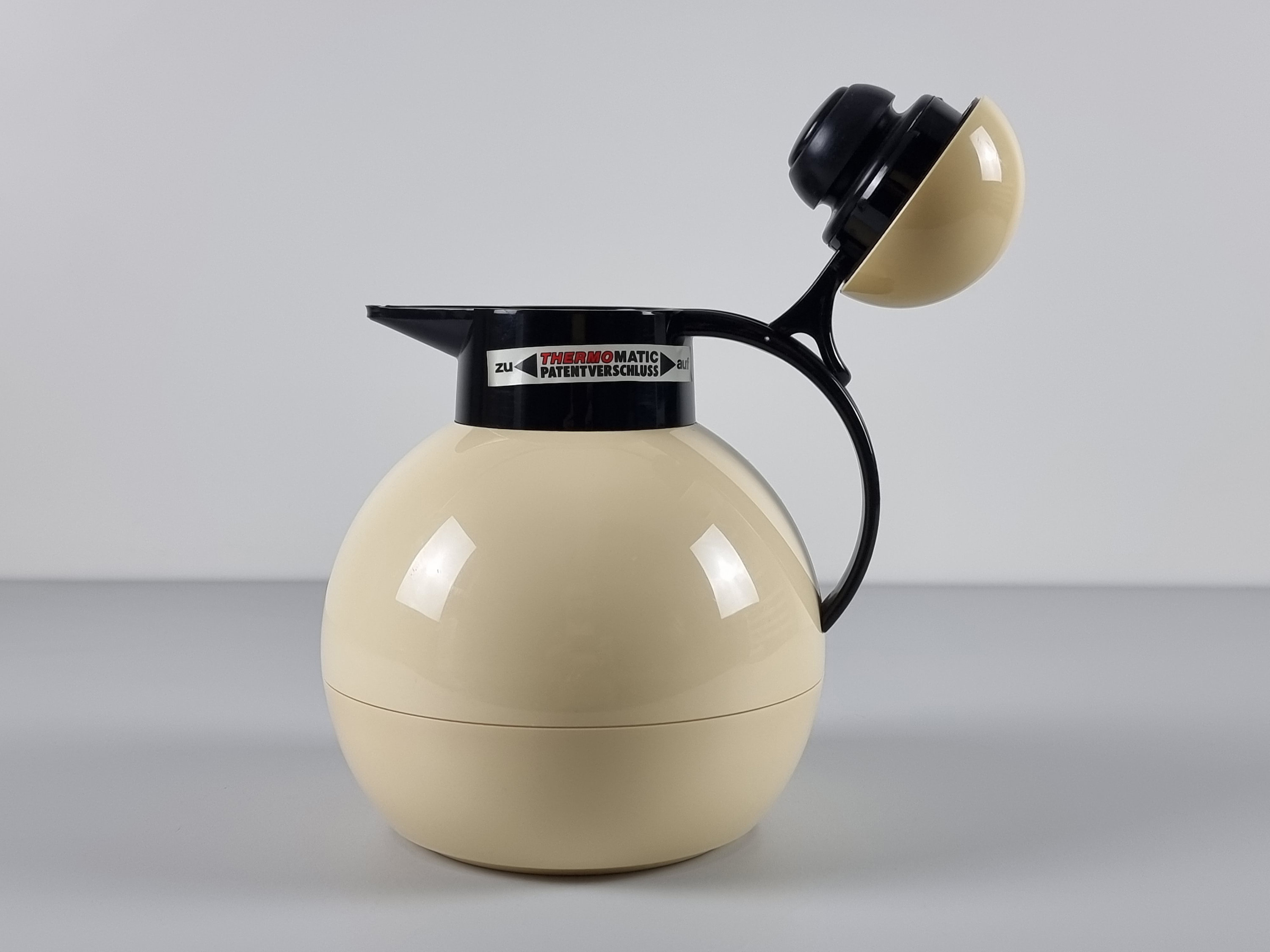 Space Age Design Vintage EMSA Bistro Beige Plastic Thermos Flask