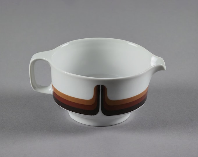1970s Space Age Design Striped Gravy Boat, Pitcher Jug By Eschenbach Bavaria.