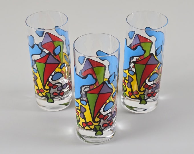 Contemporary Design - Set Of 3 Vintage SCHOTT ZWIESEL Drinking Tumbler Glasses - Retro Drinking Glasses Set - Germany, 1990s.