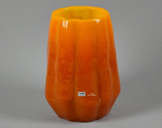 1960s Swedish Mid-Century Brutalist Ceramic Vase 'Selena' By Göte Augustsson For Ruda Glasbruk.
