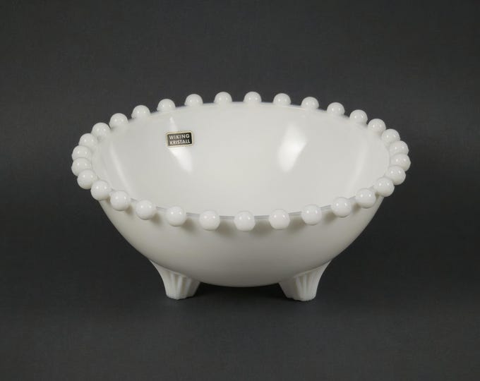 Vintage 1960s WIKING KRISTALL Mid-Century Opalware Bowl.