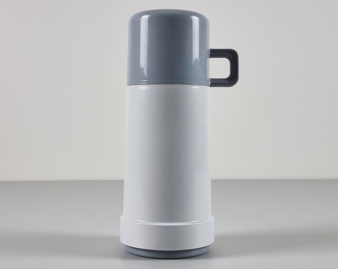 Space Age Design - Vintage Thermos Flask, Thermal Carafe, Coffee Jug With A Mug - Vintage Drinkware - W. Germany, 1970s.