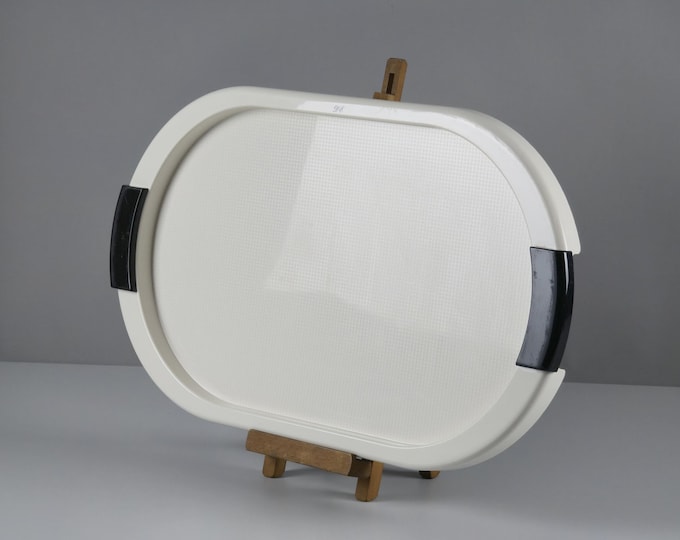 Vintage 1980s SCARONI Casa Bar White Plastic Serving Tray • Retro Postmodern Home Decor & Styling Accessories.