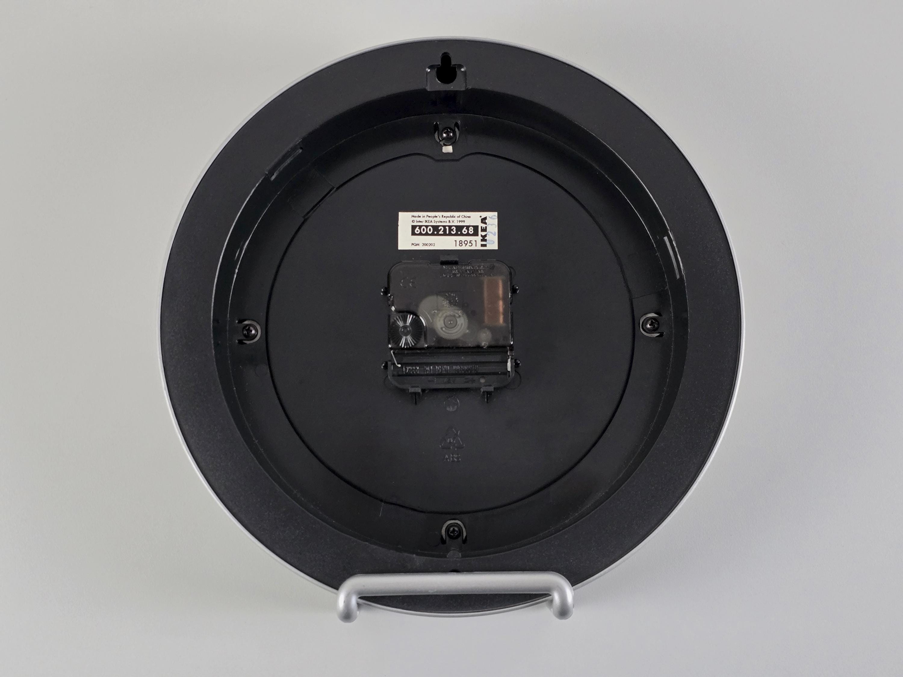Contemporary Y2K Design Vintage IKEA Klunsa Aluminium Wall Table Clock Designed By Mikael Warnhammar 2001