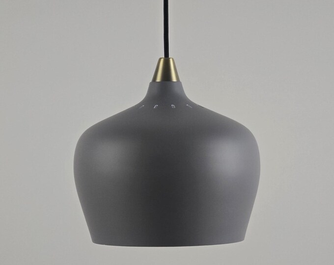 New In Box - Danish Modern Design - FRANDSEN Cohen Grey Lacquered Pendant Lamp - Designed By Anders Klem, 2000s.