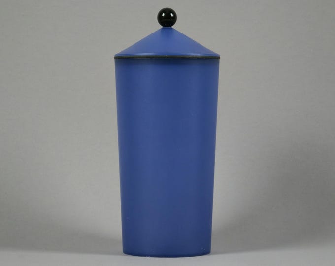 Vintage 1980s Mepal-Rosti Indigo-Blue Airtight Canister.