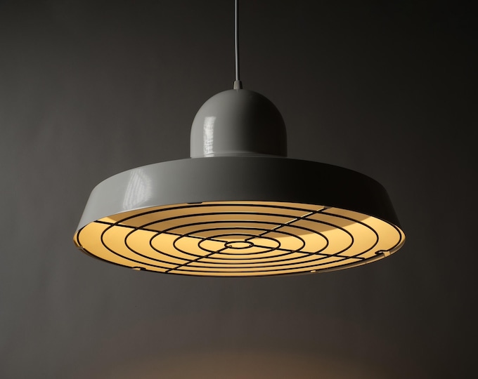 By Rydéns Saucer Pendant Lamp by Malin Lundmark, White Shade, Black Wire Diffuser.