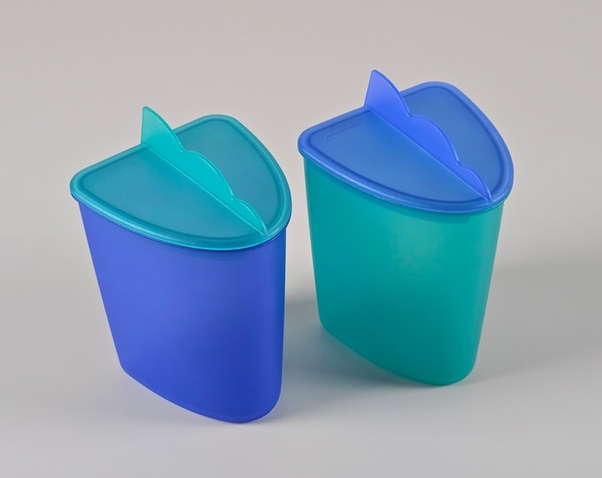 Postmodern Design - Set Of 2 Vintage TUPPERWARE Impressions #3404 Container Jars - Belgium, 1980s.