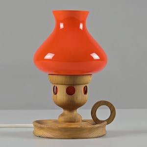 Vintage 1970s Swedish Table Lamp Furu by Erik Höglund for Markslöjd.