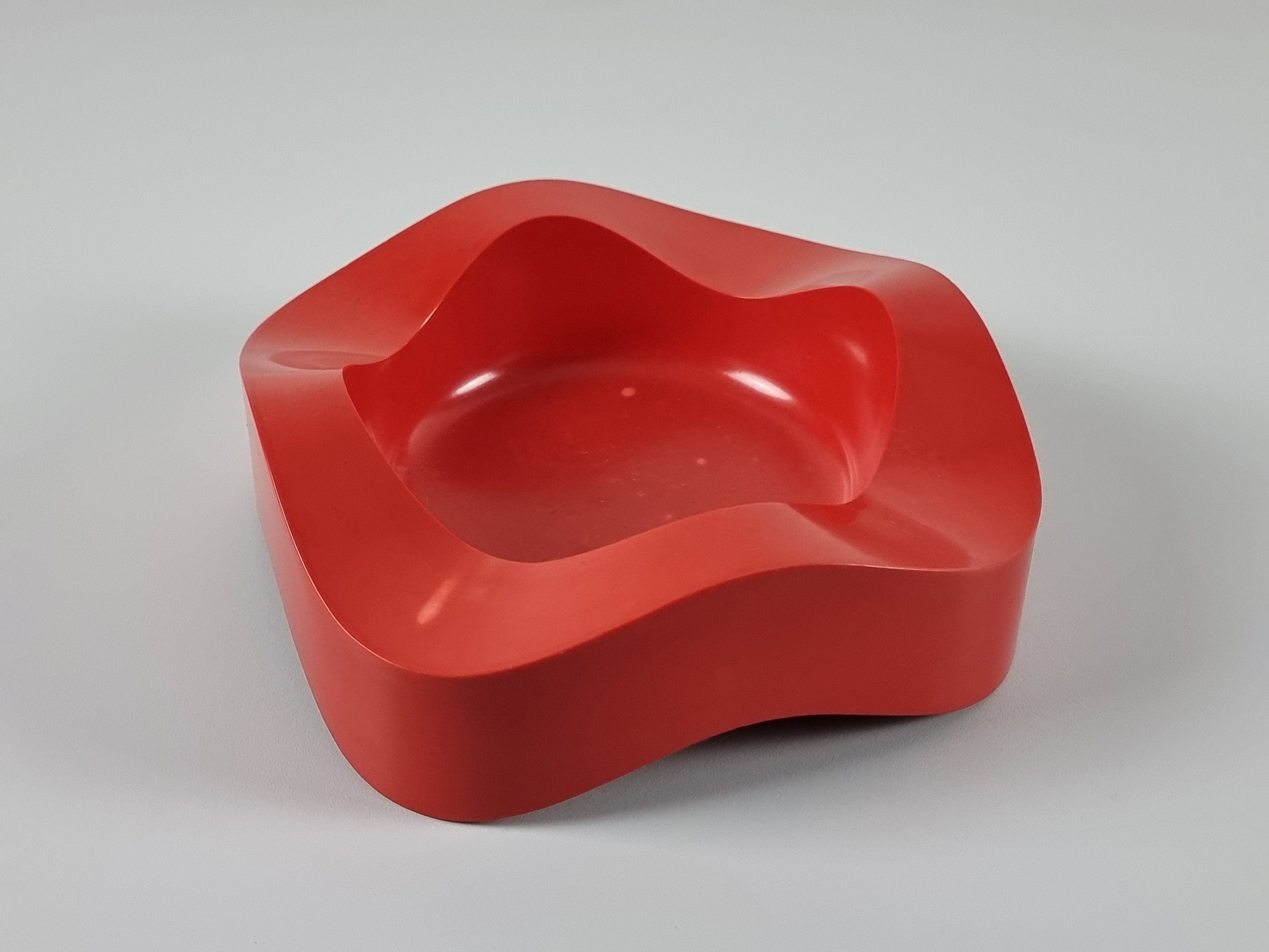 喫煙具・ライター helit Stacking Ashtrays Walter Zeischegg Space Age Design - Vintage HELIT Sinus Red Melamine
