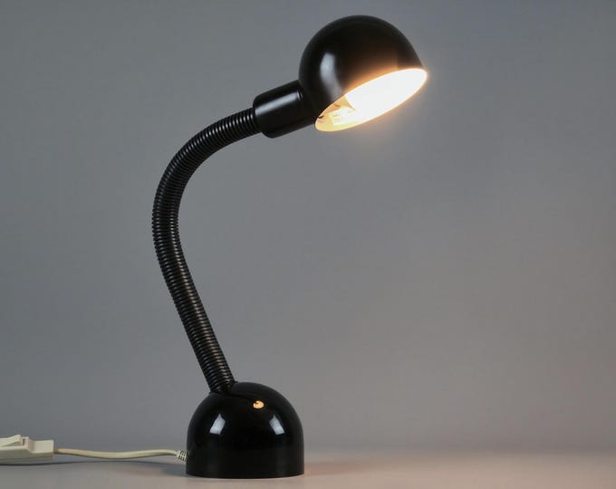 1980s Vintage 'Happylight Holland' Postmodern-Industrial Gooseneck Desk Lamp.