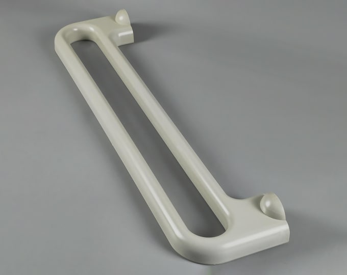 New In Box 1970s Space-Age Vintage ALLIBERT Serie Europa Grey Plastic Towel Rail - Vintage Bathroom Accessories - France.
