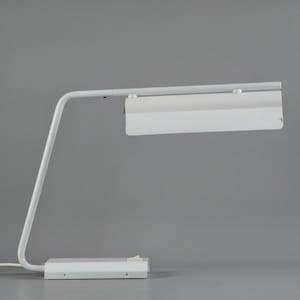 Vintage 1980s HALA ZEIST White Metal Desk Lamp • Minimalist Industrial Dutch Design.