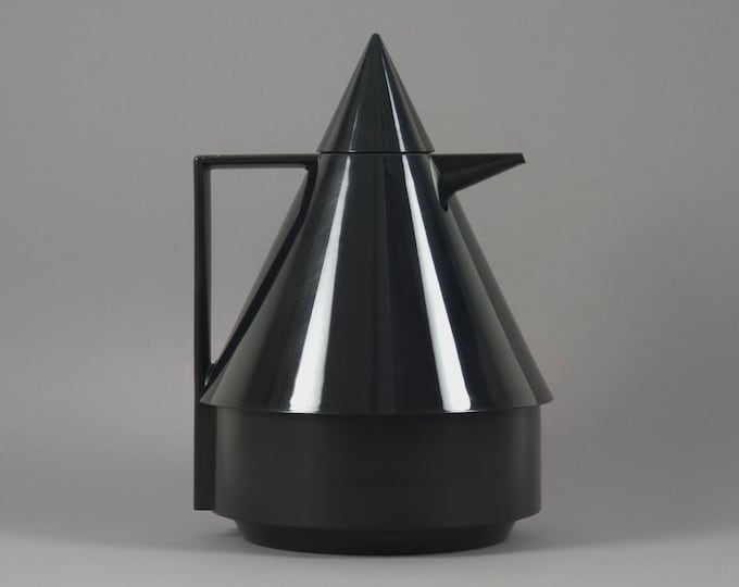 Vintage 1980s EMSA 'Rio'  Memphis Design Thermos Flask • Postmodern Vacuum Carafe.