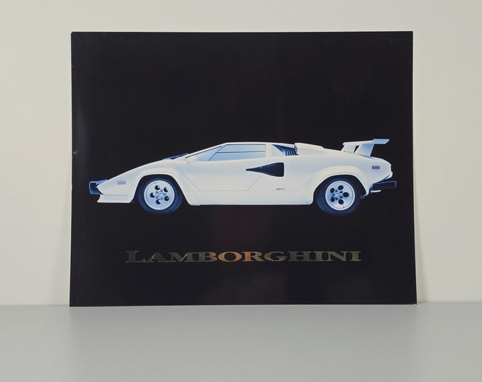 Postmodern Design - Vintage ADVANCED GRAPHICS Lamborghini Photo Print By Greg Smith - Printed In Japan, 1987.