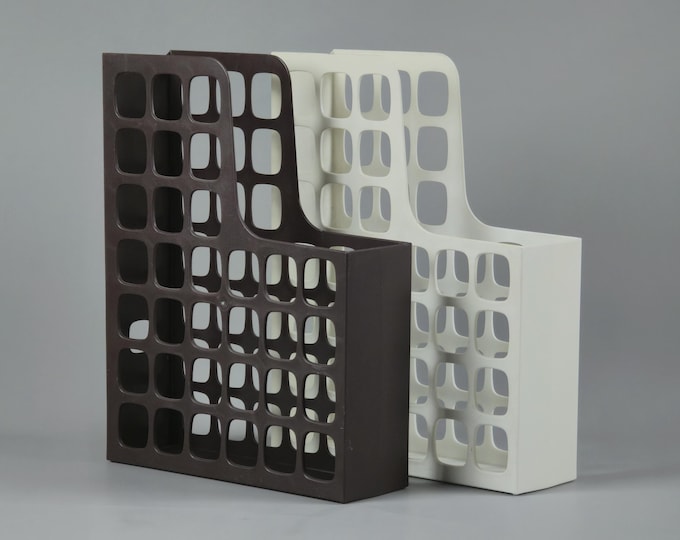 Vintage 1980s Pair Of ESSELTE 'Boxer' Magazine Racks By Bo Armstrong.