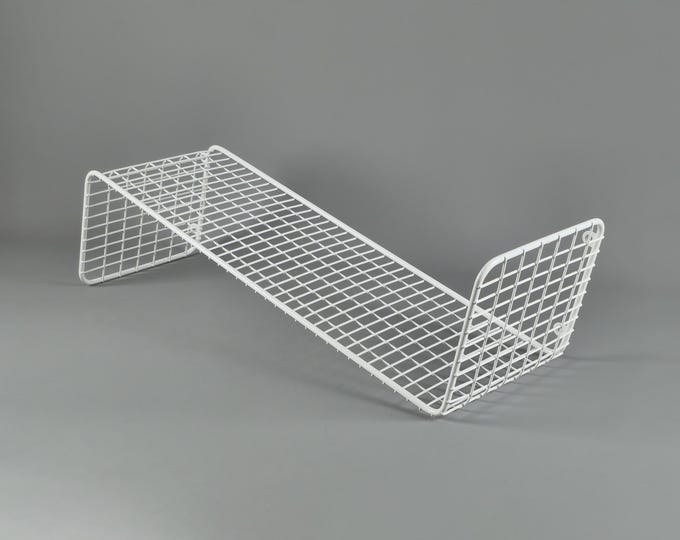 White Metal Wire Wall Shelf 'Svenshult' By Gustav Carlberg For IKEA.