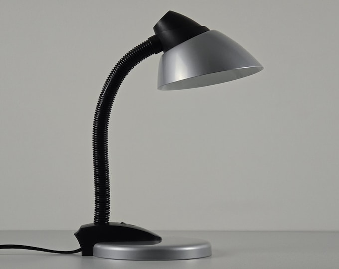 Retro 1980s Industrial Gooseneck Desk Lamp By Happylight Holland.
