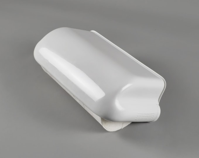 New In Box 1980s Vintage BIESSE White Plastic Paper Towel Holder By Pino Spagnolo - Vintage Kitchen Accessories, Italy.