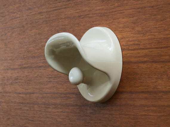 Vintage 1970s Kartell Gancio Coat Rack: White ABS Plastic, Italian