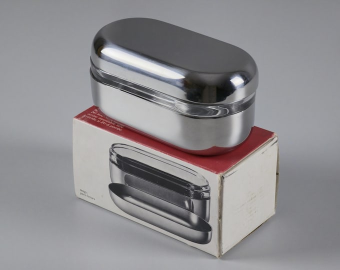 New In Box 1990s Vintage SAMBONET Grated Cheese/Marmalade Pot By Piero Fornara • Italian Modern Kitchenware, Serving Utensils.