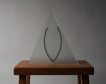 Sculptuur met prismaglas Daskas Amsterdam, Batist & Dashorst, 1990 Minimalistisch Dutch Design.