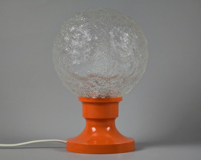Vintage 1970s Glass Ball Mushroom Lamp From Sweden.