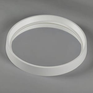 Space Age Design - Vintage Round Wall Mirror With White Plastic Frame - Retro Plastic Mirror - Holland, 1970s.