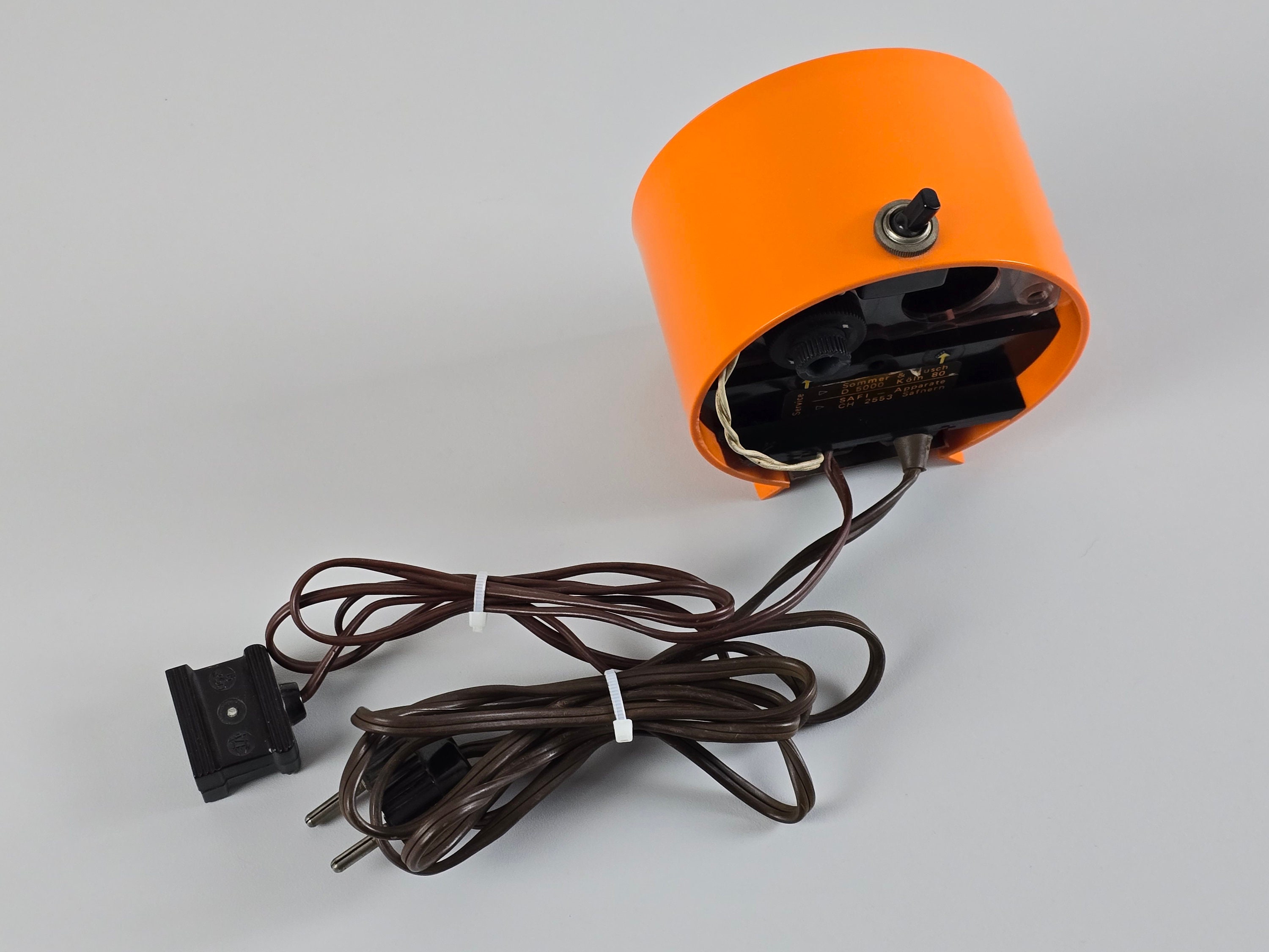 Space Age Design - Vintage SAFI SWISS Orange Plastic Electric